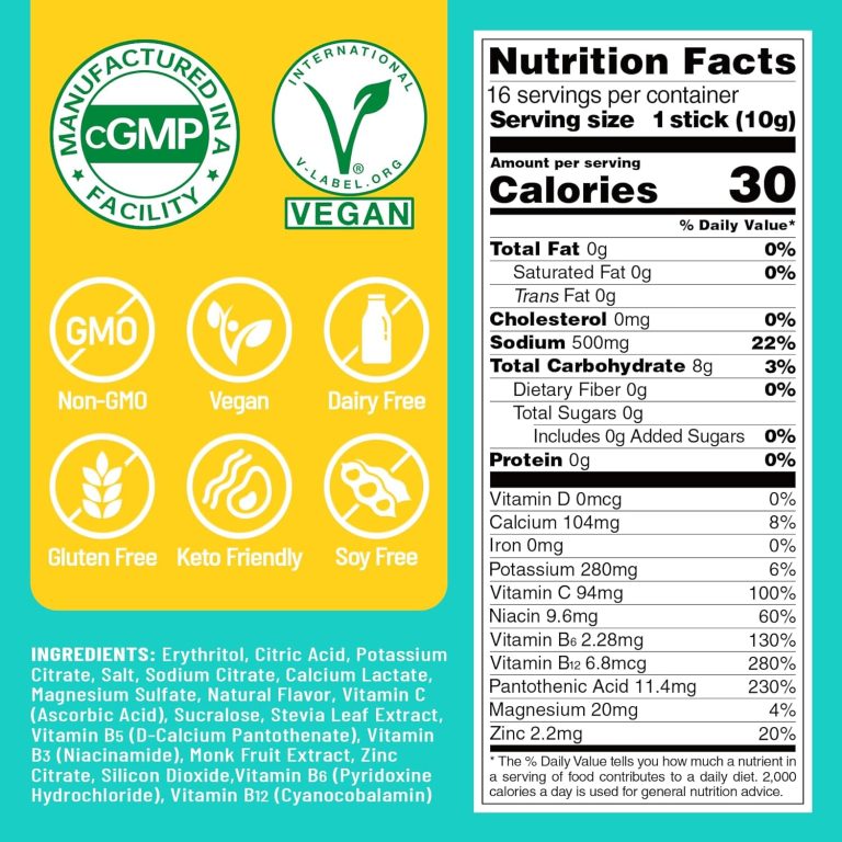 Venture Pal Sugar Free Electrolyte Powder Packets – Liquid Daily IV Drink Mix for Rapid Hydration & Party Recovery | 5 Vitamins & 7 Electrolytes| Keto Friendly | Non-GMO | Certified Vegan | 16 Sticks